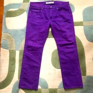 Slim fit skinny leg jeans from Express. Size 34/30 color purple